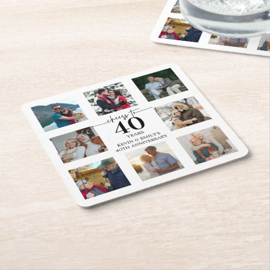 40周年記念写真 スクエアペーパーコースター (アングル)