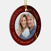 40周年記念写真、Ruby Redと金ゴールド カスタム セラミックオーナメント (右)