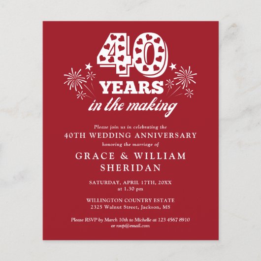 40周年記念招待状 (正面)
