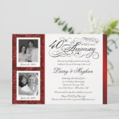 40周年記念招待状 エレガント - 当時と現在 招待状 (スタンド正面)