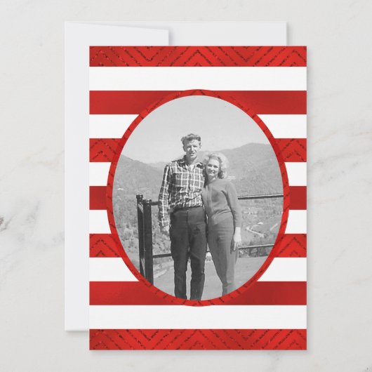 40周年記念招待状、フェイクグリッター/フォイル 招待状 (裏面)