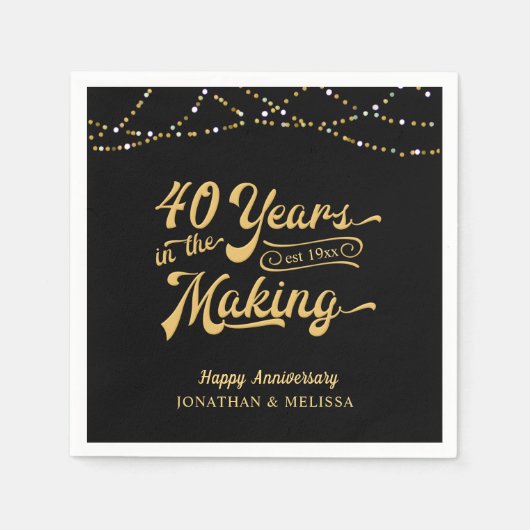 40周年記念撮影40年 スタンダードカクテルナプキン (正面)