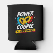 40周年記念結婚したカップル40年 缶クーラー (裏面)