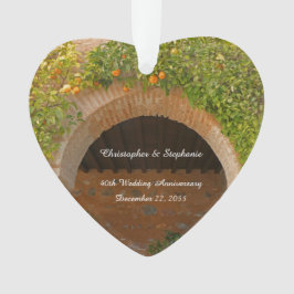 40周年記念結婚のアーチウェイ素朴オレンジ オーナメント