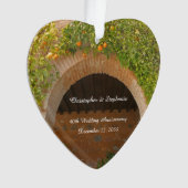 40周年記念結婚のアーチウェイ素朴オレンジ オーナメント (正面)