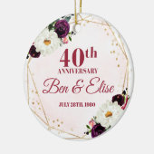 40周年記念結婚オーナメントルビー記念日 セラミックオーナメント (左)