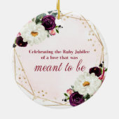 40周年記念結婚オーナメントルビー記念日 セラミックオーナメント (裏面)