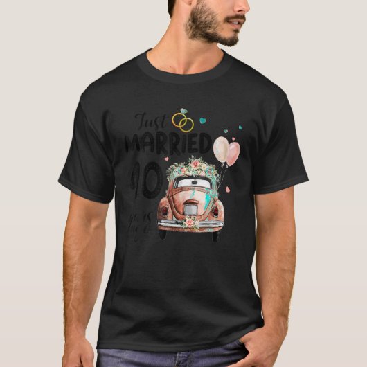 40周年記念結婚シャツたった今結婚しました40年 Tシャツ (正面)