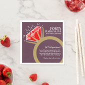 40周年記念結婚パーティールビーリングおもしろい スタンダードカクテルナプキン (インサイチュ)