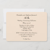 40周年記念結婚パーティー素朴アーチオレンジ 招待状 (裏面)