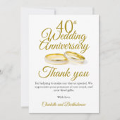 40周年記念結婚パーティー サンキューカード (正面)