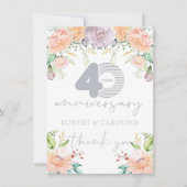 40周年記念結婚フローラありがとう サンキューカード (正面)