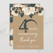 40周年記念結婚フローラ サンキューカード (正面/裏面)