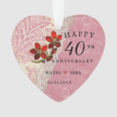 40周年記念結婚ルビージュエル オーナメント (正面)