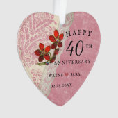 40周年記念結婚ルビージュエル オーナメント (正面)