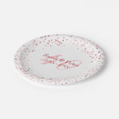 40周年記念結婚ルビースターダスト紙吹雪 ペーパープレート (アングル)