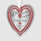 40周年記念結婚ルビーダイヤモンド記念 オーナメント (正面)
