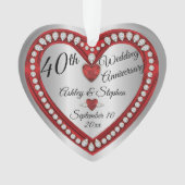 40周年記念結婚ルビーダイヤモンド記念 オーナメント (正面)