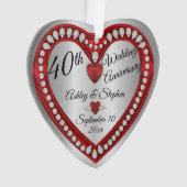 40周年記念結婚ルビーダイヤモンド記念 オーナメント (正面)