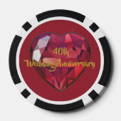 40周年記念結婚ルビードゥ ポーカーチップ (裏面)