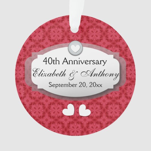 40周年記念結婚ルビーレッドZ06 オーナメント (正面)