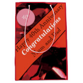 40周年記念結婚ルビー ミディアムペーパーバッグ (正面)