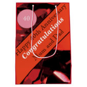 40周年記念結婚ルビー ミディアムペーパーバッグ (裏面)