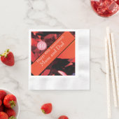 40周年記念結婚ルビー 縁ありカクテルナプキン (インサイチュ)
