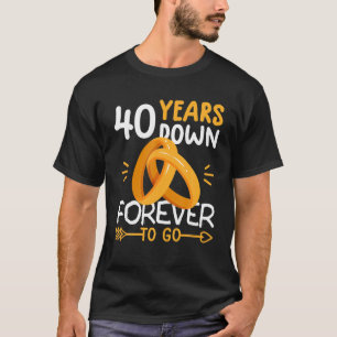40周年記念結婚会40年 Tシャツ