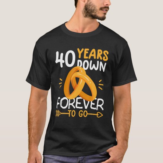 40周年記念結婚会40年 Tシャツ (正面)