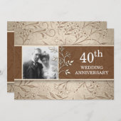 40周年記念結婚式写真招待状 招待状 (正面/裏面)