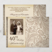 40周年記念結婚式写真招待状 招待状 (正面/裏面)