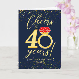 40周年記念結婚応援リングや輪 カード