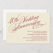 40周年記念結婚招待状 招待状 (正面/裏面)