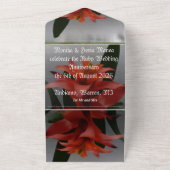 40周年記念結婚招待状ruby オールインワン招待状 (外側)