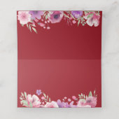 40周年記念結婚水カラーバラ プレイスカード (内部開封)