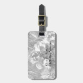 40周年記念結婚白花とレース ラゲッジタグ (正面縦)