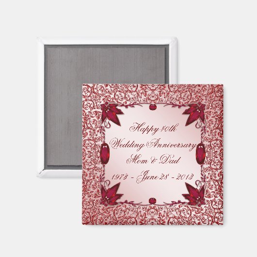 40周年記念結婚磁石 マグネット (正面/裏面)