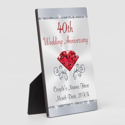 40周年記念結婚贈り物、家族へ|過去記事 フォトプラーク (側面)