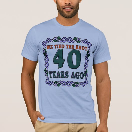 40周年記念結婚贈り Tシャツ (正面)