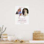 40周年記念結婚2フォトウェルカムサイン ポスター (キッチン)