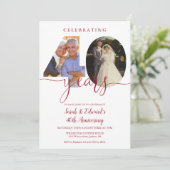 40周年記念結婚2フォトルビー 招待状 (スタンド正面)