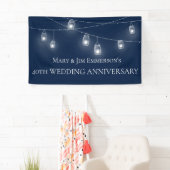 40周年記念結婚 – ストリングライト – バナー 横断幕 (インサイチュ)