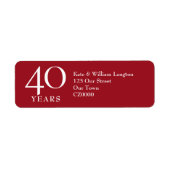 40周年記念結婚Rubyアドレス ラベル (正面)