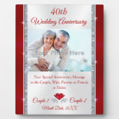 40周年記念贈伝統的物,写真プラーク フォトプラーク (正面)