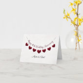 40周年記念赤いハートmum & 結婚パパ カード (黄色い花)