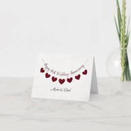 40周年記念赤いハートmum & 結婚パパ カード