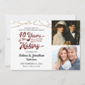 40周年記念40年ルビー作り 招待状 (正面)