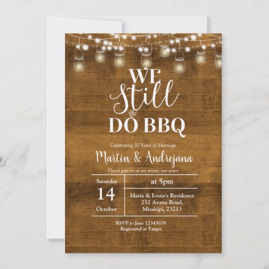 40周年記念　まだまだＢＢＱしようぜ！ 招待状 (正面)