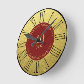 40周年記念 オーダーメイド ラウンド壁時計 (傾斜)